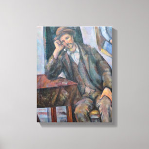 Man Smoking a Pipe - Paul Cezanne - c1893 Canvas Print