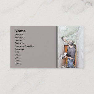 man spackling drywall business card
