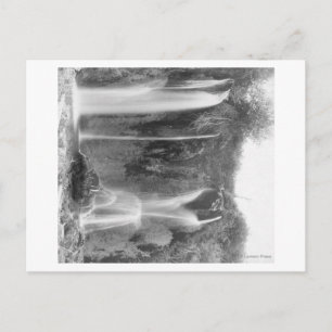 Man Standing Below the Spearfish Falls Photograp Postcard