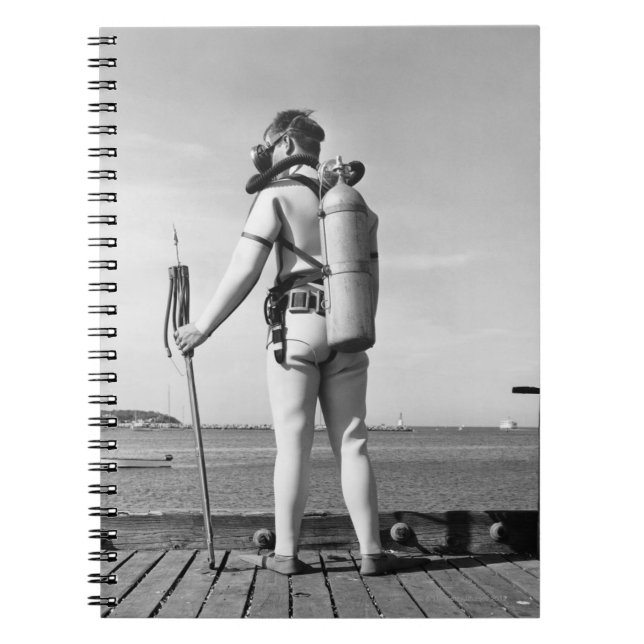 Man Standing on Pier Notebook (Front)