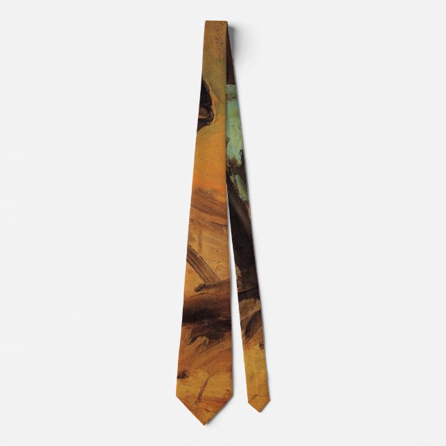 Man Stooping with Stick, Spade by Vincent van Gogh Tie (Front)