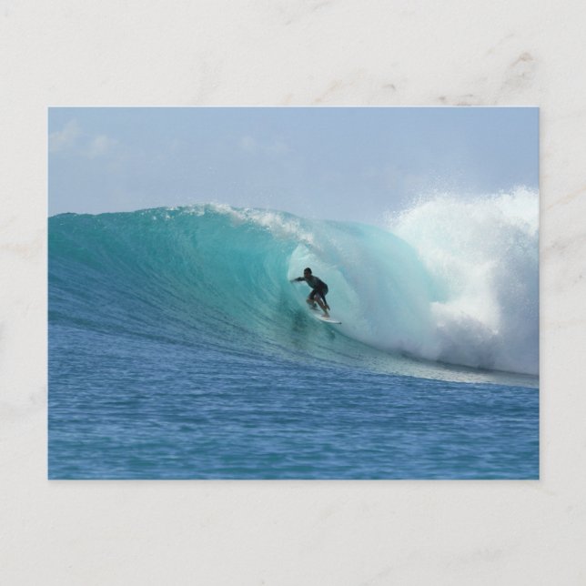 Man Surfing Wave Postcard (Front)