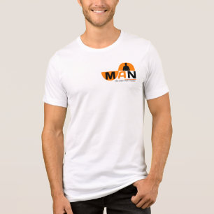 Man Text T-Shirt Modern Minimalist T-Shirt Tri-Blend Shirt