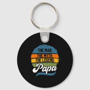 Man The Myth The Legend Papa Father's Day Keychain