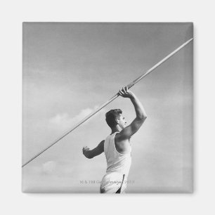Man Throwing Javelin Magnet