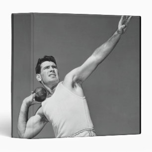 Man Throwing Shotput Binder
