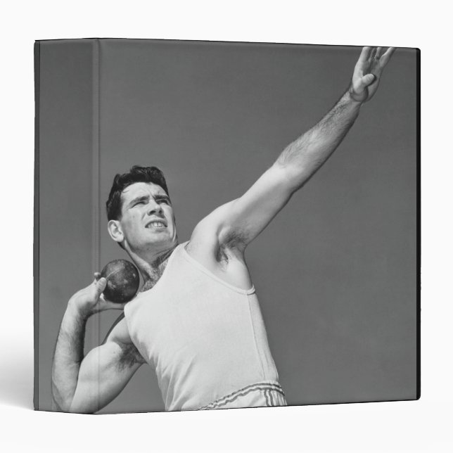 Man Throwing Shotput Binder (Front/Spine)