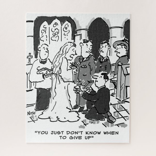 Man Tries to propose to Bride at a Wedding - Funny Jigsaw Puzzle (Vertical)