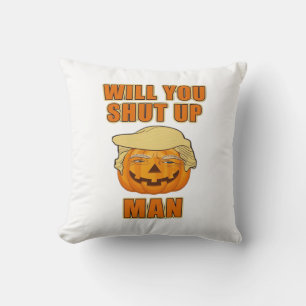 Man, Trumpkin Halloween Throw Pillow