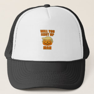 Man, Trumpkin Halloween Trucker Hat