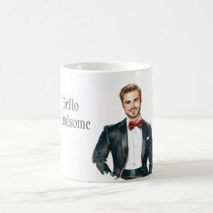 Man Tuxedo Formal Red Bow Tie Coffee Mug