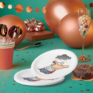Man Under A Cloud Paper Plate