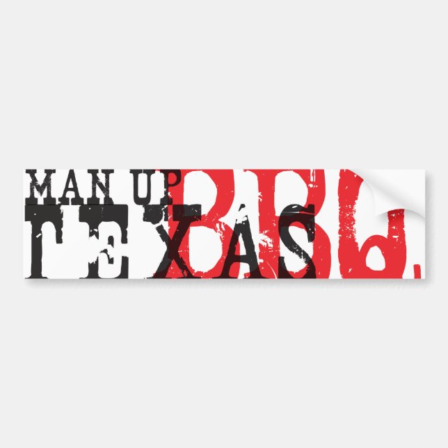 Man Up Bumper Sticker (Front)