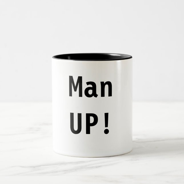 Man UP! Two-Tone Coffee Mug (Center)