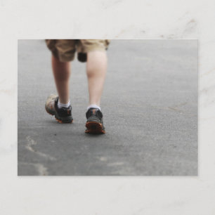 MAN WALKING POSTCARD