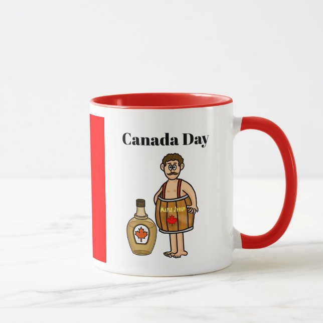 Man Wearing A Barrel Canada Day Mug (Right)