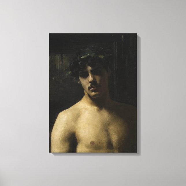 Man Wearing Laurels Canvas Print (Front)