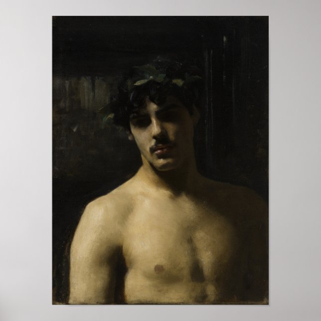 Man Wearing Laurels Poster (Front)