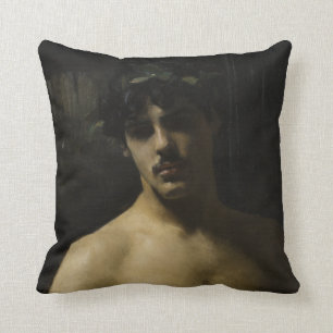 Man Wearing Laurels Throw Pillow