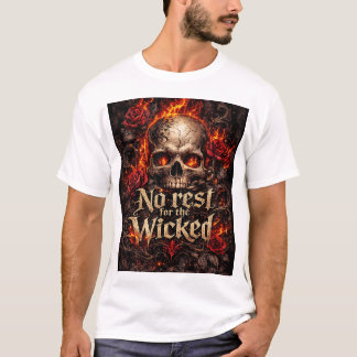 man white t shirt skull design