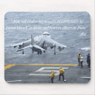 Man will realize his mission on earth mouse pad
