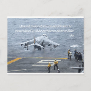 Man will realize his mission on earth postcard