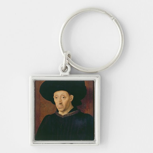 Man with a Glass of Wine Keychain (Front)