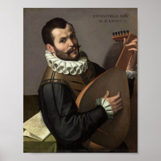 Man With a Lute Poster