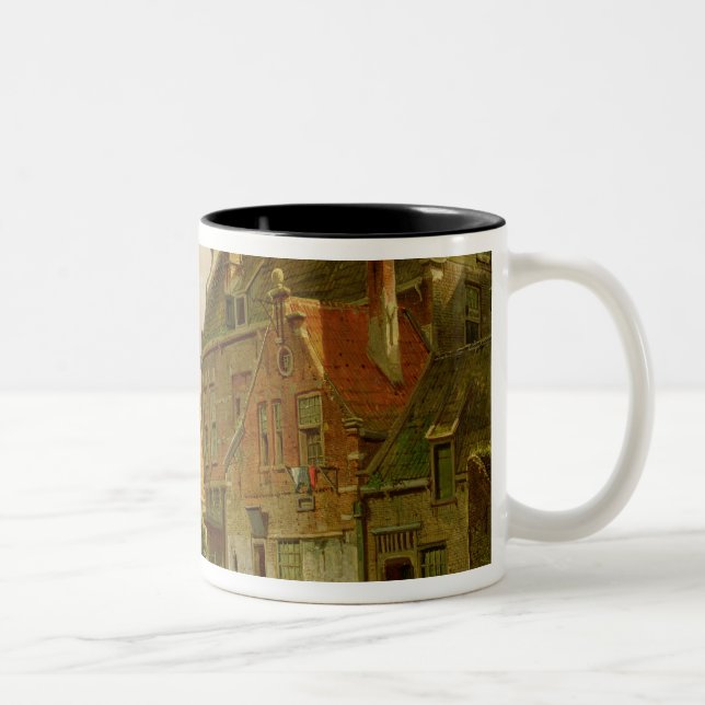 Man with a Wheelbarrow Two-Tone Coffee Mug (Right)