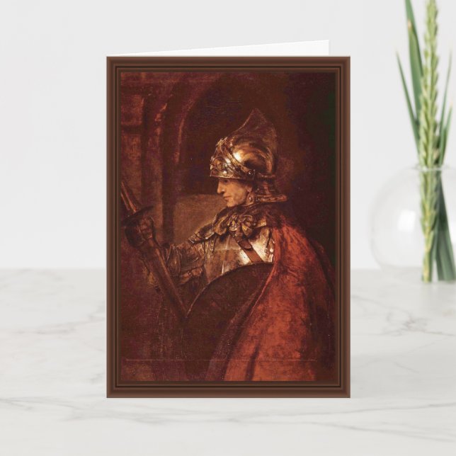 Man With Arms (Alexander The Great) By Rembrandt Card (Front)