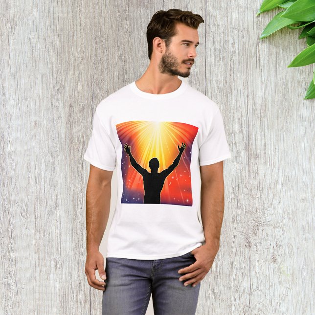 Man With Arms Raised Mens T-Shirt (Creator Uploaded)