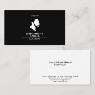 Man With Beard Barber Logo Business Card