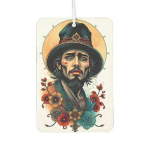 Man with Flowers:A Symbol of Strength and Elegance Air Freshener