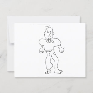 Man with One Shoe jGibney The Museum Zazzle Postcard