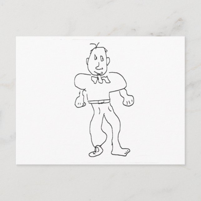 Man with One Shoe jGibney The Museum Zazzle Postcard (Front)