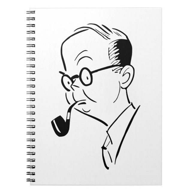 Man with pipe notebook (Front)