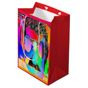 Man With Purple Lenses Novelty  Medium Gift Bag