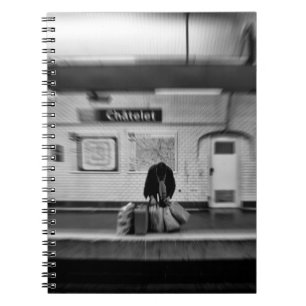 Man with shopping bags in subway (Chatelet) Notebook
