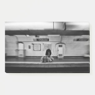 Man with shopping bags in subway (Chatelet) Post-it Notes