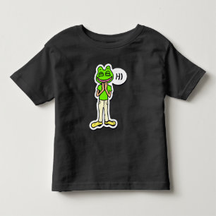 Man with Smiling Frog Head AI Art Toddler T-shirt