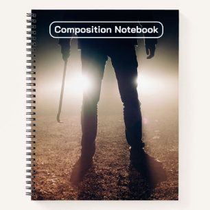Man with Tire Iron Scary Horror  Notebook