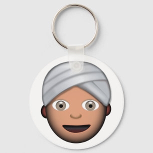 Man With Turban Emoji Keychain