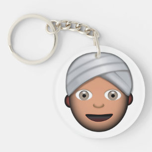 Man With Turban Emoji Keychain