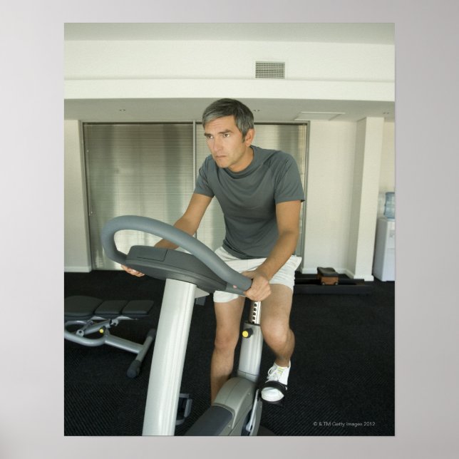 Man working out in a gym 2 poster (Front)