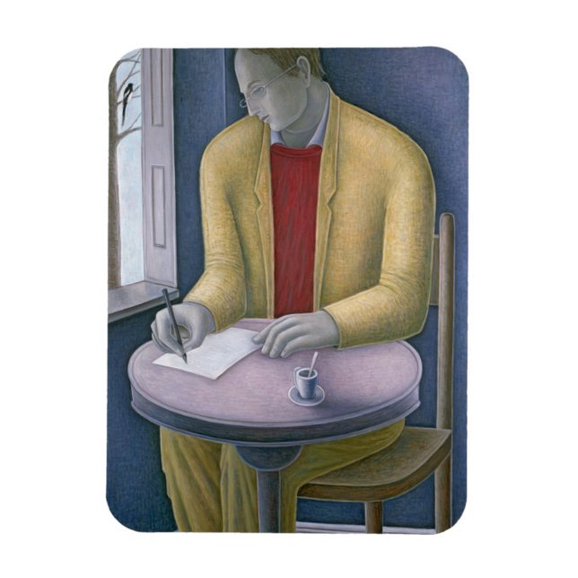 Man Writing 2004 Magnet (Vertical)