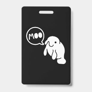 Mana Cows Of Sea Funny Marine Biology Badge