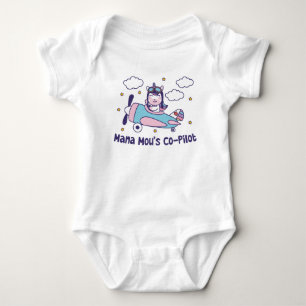 Mana Mou's Co-Pilot - Unicorn Airplane Baby Bodysuit