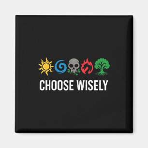 Mana Symbols Gathering Magic - Choose Wisely Blue Magnet