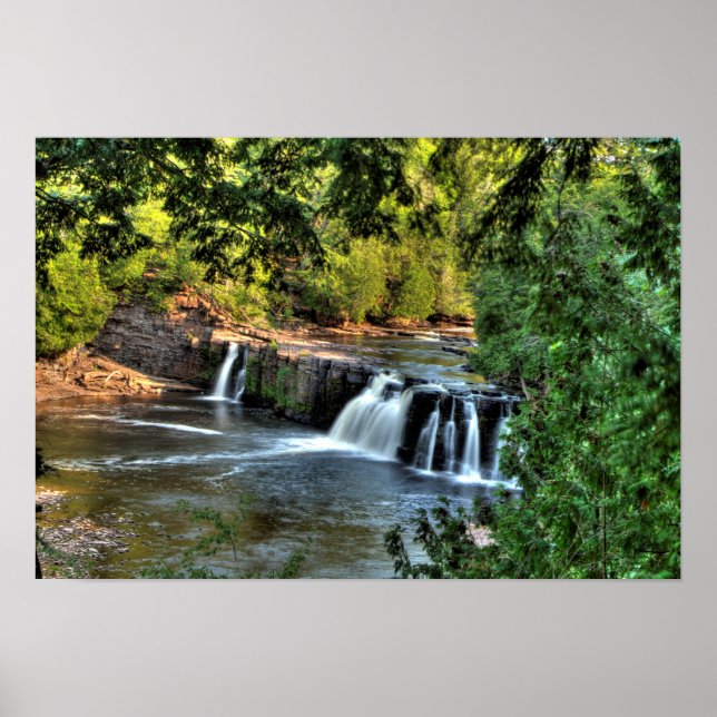 Manabezho Falls, Michigan. Poster (Front)