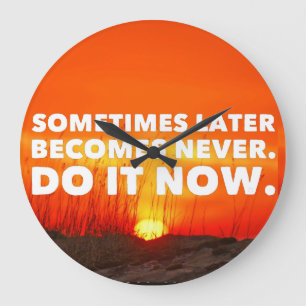 Manage well your time and be successful every day large clock